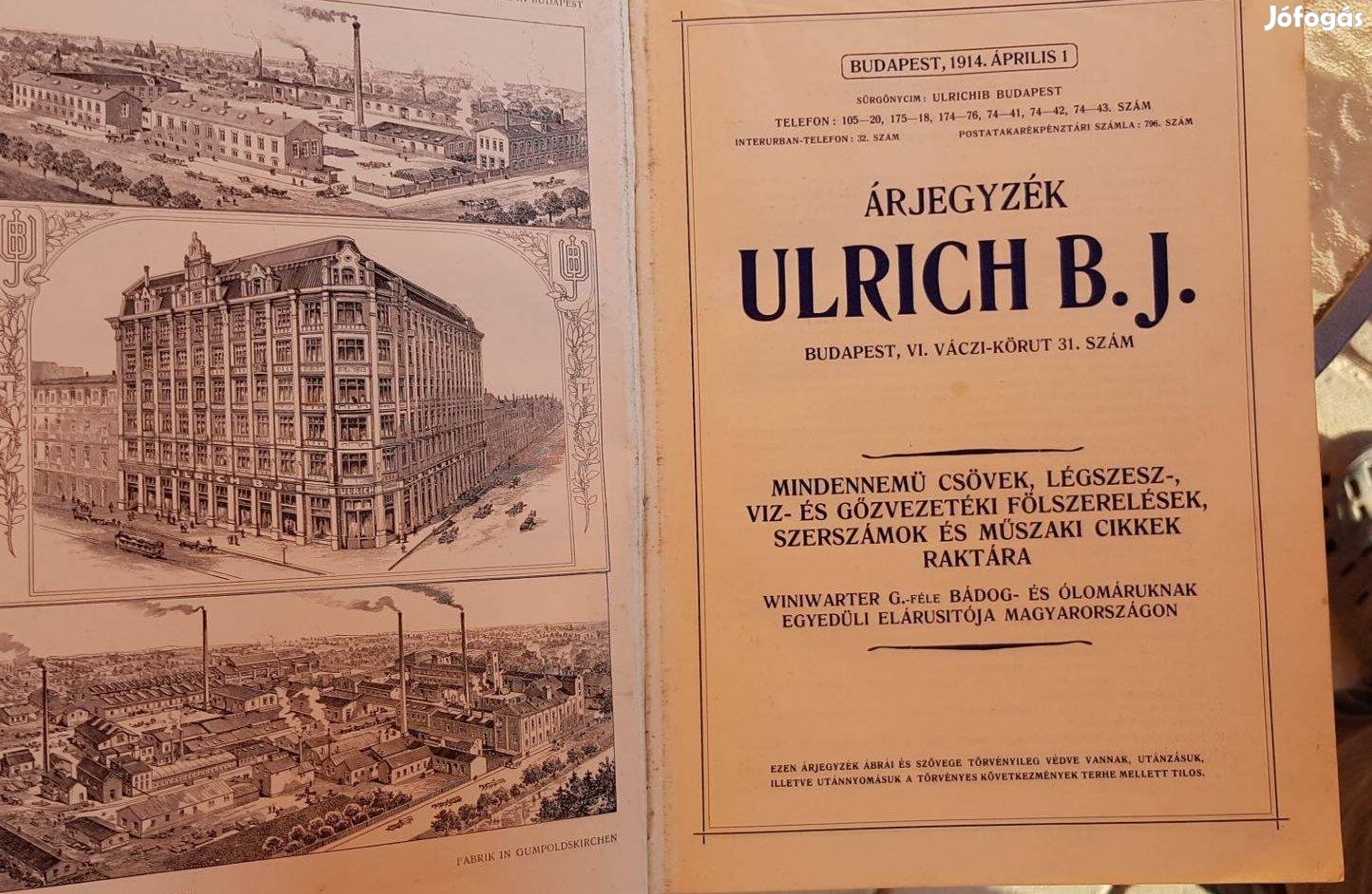 Ulrich B. J. árjegyzék[e] (1914)